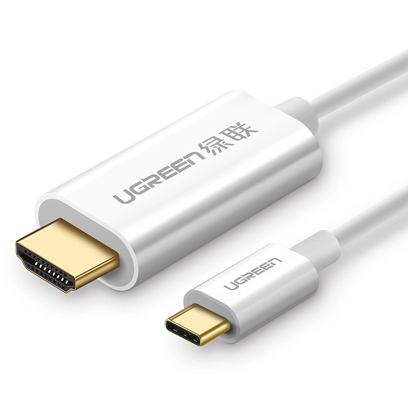 Ugreen USB Tip C'den HDMI'ye Kablo Erkek - Erkek 1.5m Beyaz