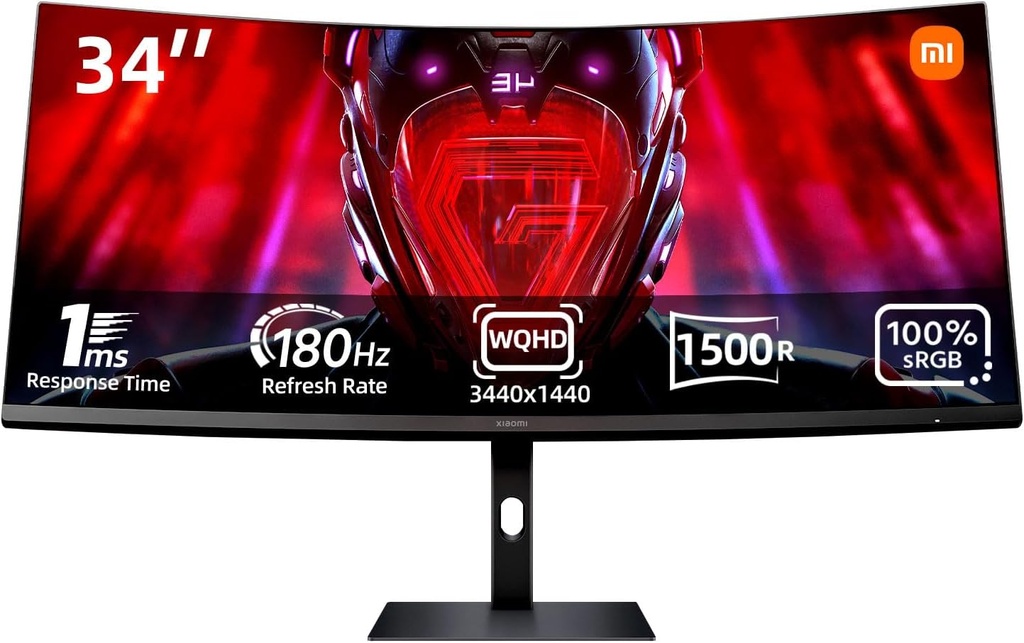 Xiaomi Kavisli Oyuncu Monitörü G34WQi EU | 34", VA, WQHD, 180Hz, FreeSync Premium