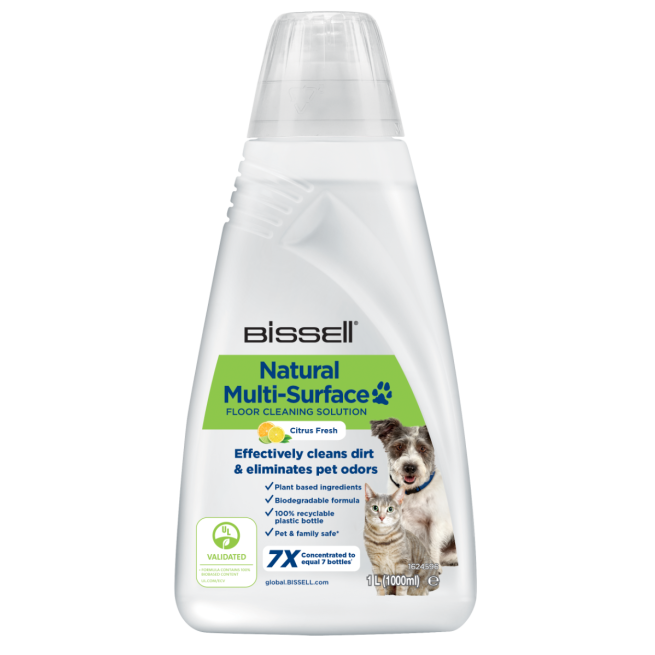 Bissell Natural Multi-Surface Floor Cleaning Solution Effectively Cleans Dirt&Eliminates Pet Odors 1 lt.  - 3122