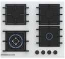 Bosch 4 Burner Gazli Hob 1 Burner Wok White Cam - PNK6B2P40R