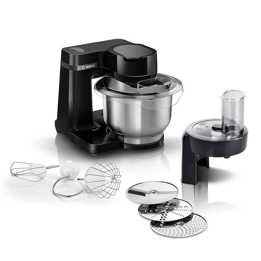 Bosch Serie 2 Food Processor 700W 3.8L Black, Stainless Steel - MUMS2EB01