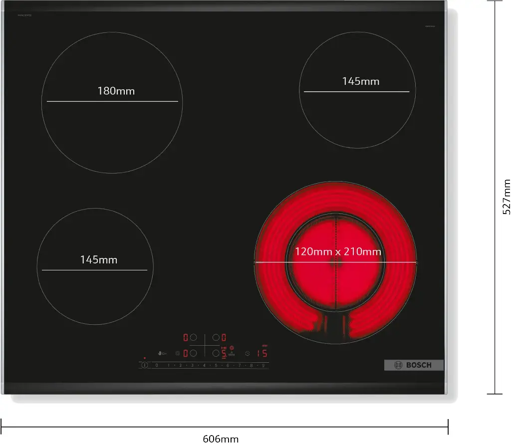 Bosch Series 6 Electric Hob 60cm Black - PKF675FP2E