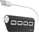 HAMA 4 Port USB 2.0 Desktop Hub, Black -  HM.200119