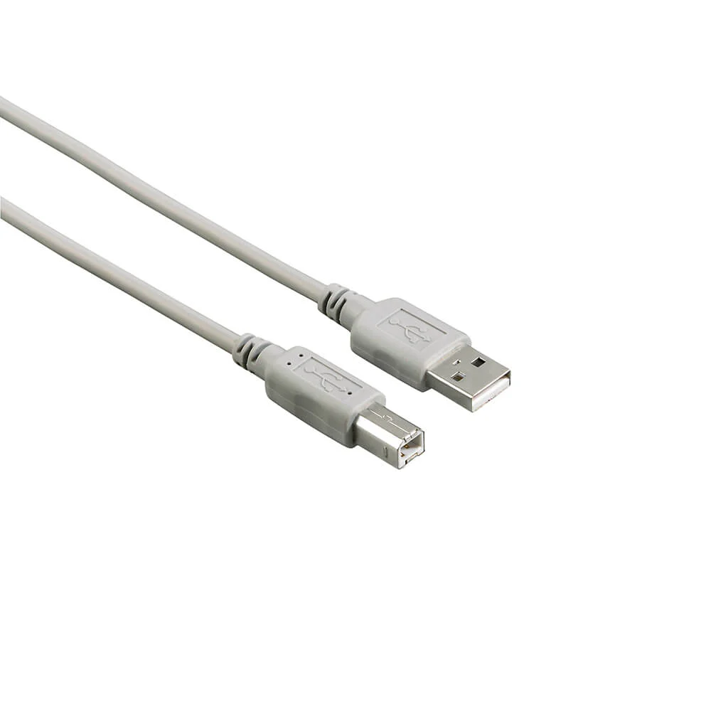 HAMA USB 2.0 A Plug - B Plug 3m USB Cable Grey HM.200901