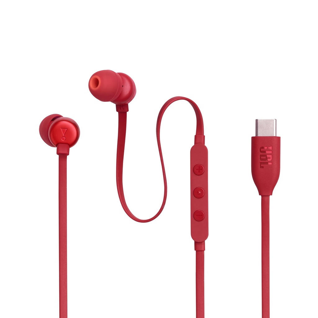 JBL Tune 305C USB-C In-Ear Headphones Red - JB.JBLT305CRED