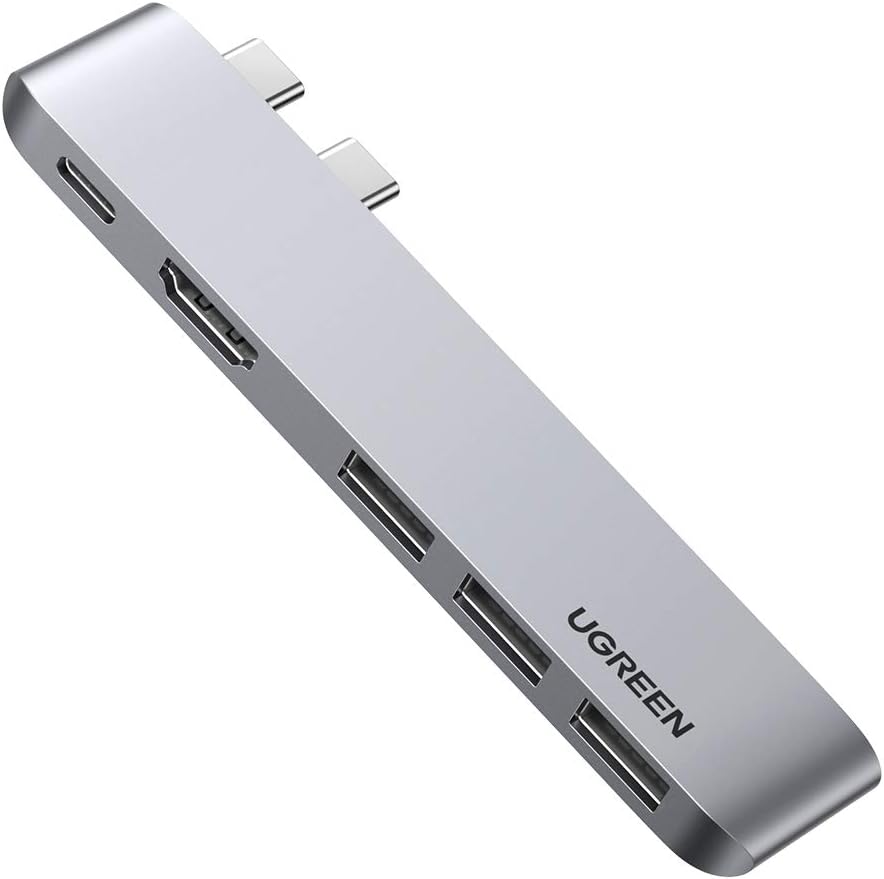 Ugreen 5in2 Hub Dual USB-C to  4K HDMI + USB-A 3.0 x3 + Thunderbolt USB-C 100W (UGN-CM251-60559B)