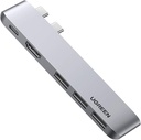 Ugreen 5in2 Hub Dual USB-C to  4K HDMI + USB-A 3.0 x3 + Thunderbolt USB-C 100W (UGN-CM251-60559B)