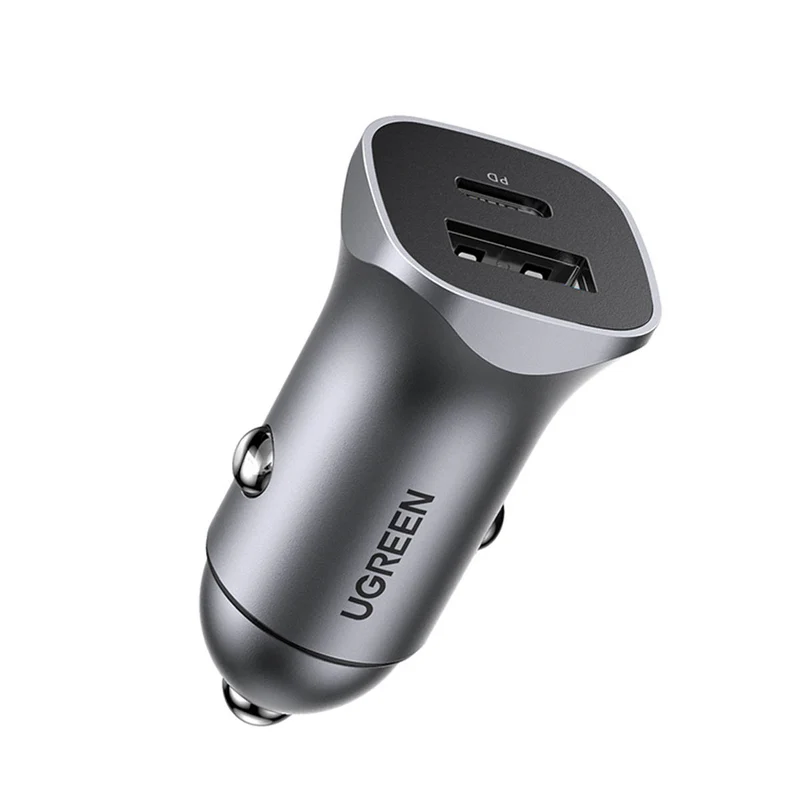 Ugreen Hızlı Araç Şarj Cihazı USB-C & USB-A 30W PD PPS (Gri) CD130 (40858)
