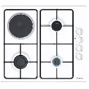Bosch PBY6C2B82Q- Seri 2  60Cm Beyaz Amkastre Ocak 3 Göz Gaz + 1 Göz Elektrik
