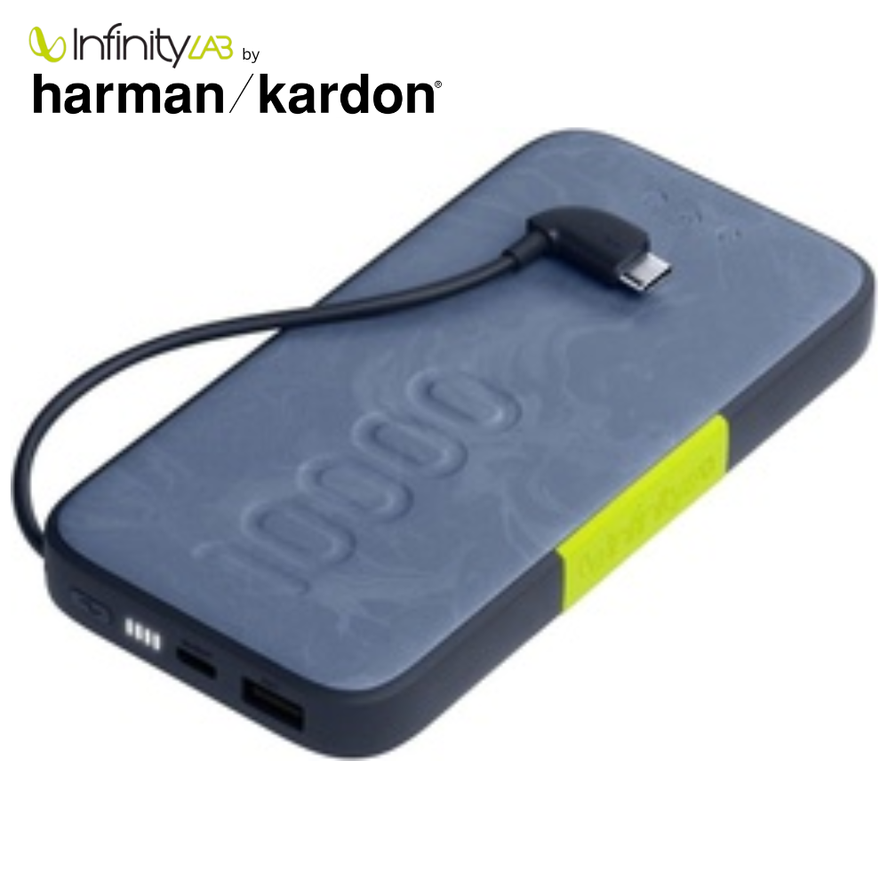InfinityLab by Harman - InstantGo Powerbank 10000 mAh, USB-C, Mavi