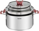 Tefal Optispace Steel Pot Set - 6 Piece 2100115981