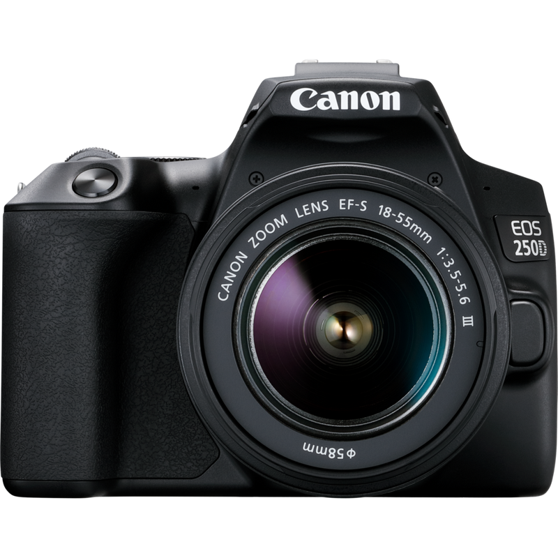 Canon Kamera Dijital EOS 250D DSLR 24 MP EF-S18-55mm Kiti (EOS250D) - Siyah