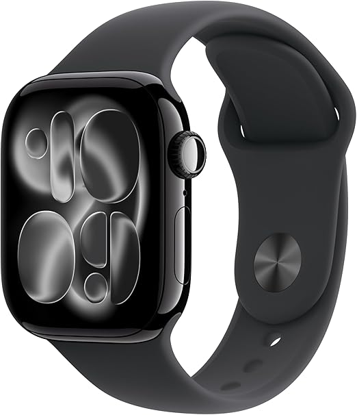 Apple Watch Series 11 GPS 46mm Jet Black Aluminium Black Sport Band M/L MEUX4