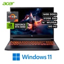 Acer Nitro V16 ANV16-42-R309 Gaming Laptop 16" WQXGA 180Hz Ryzen 5 240 RTX 5050 16GB/512GB