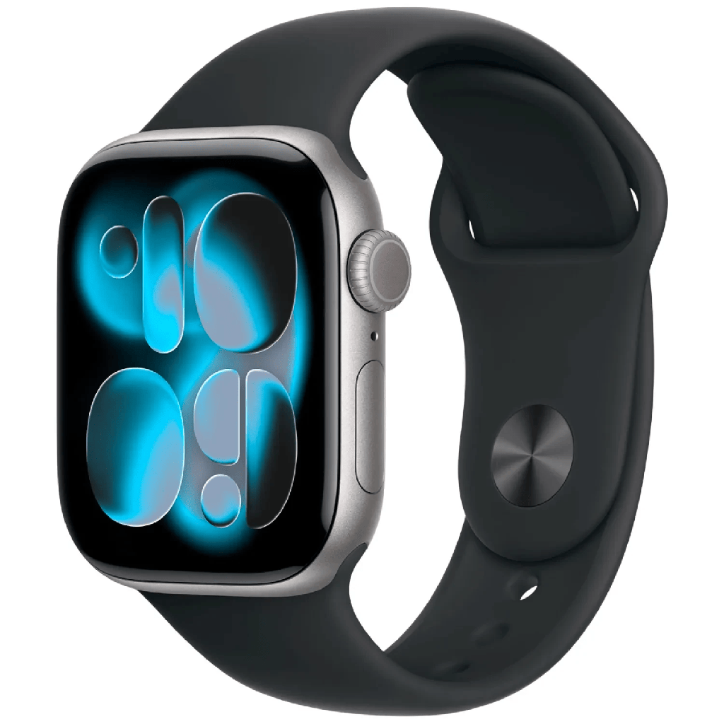 Apple Saat Serisi 11 GPS 42mm Uzay Grisi Alüminyum Siyah Spor Band - MEQW4 - MEQX4