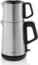 Arzum TeaCharm Turkish Tea Maker, Stainless Steel, Auto Shut-Off, Inox, 1800W AR3143