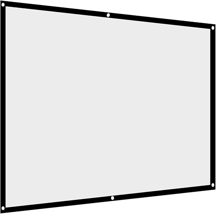 Chestnuter 100" Portable Foldable White Projector Curtain Projection Screen