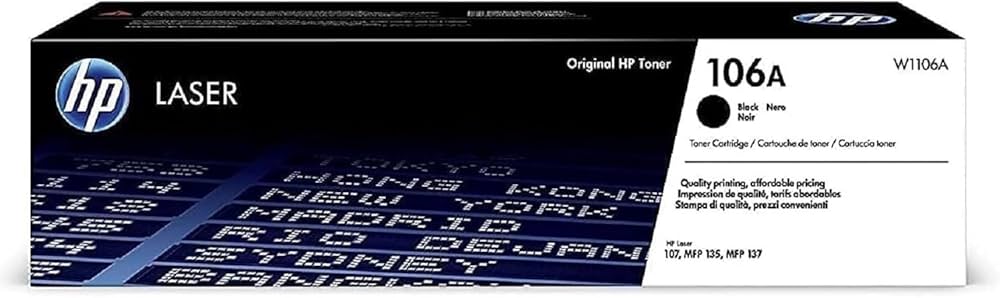 HP 106A Siyah Orijinal Lazer Toner Kartuşu