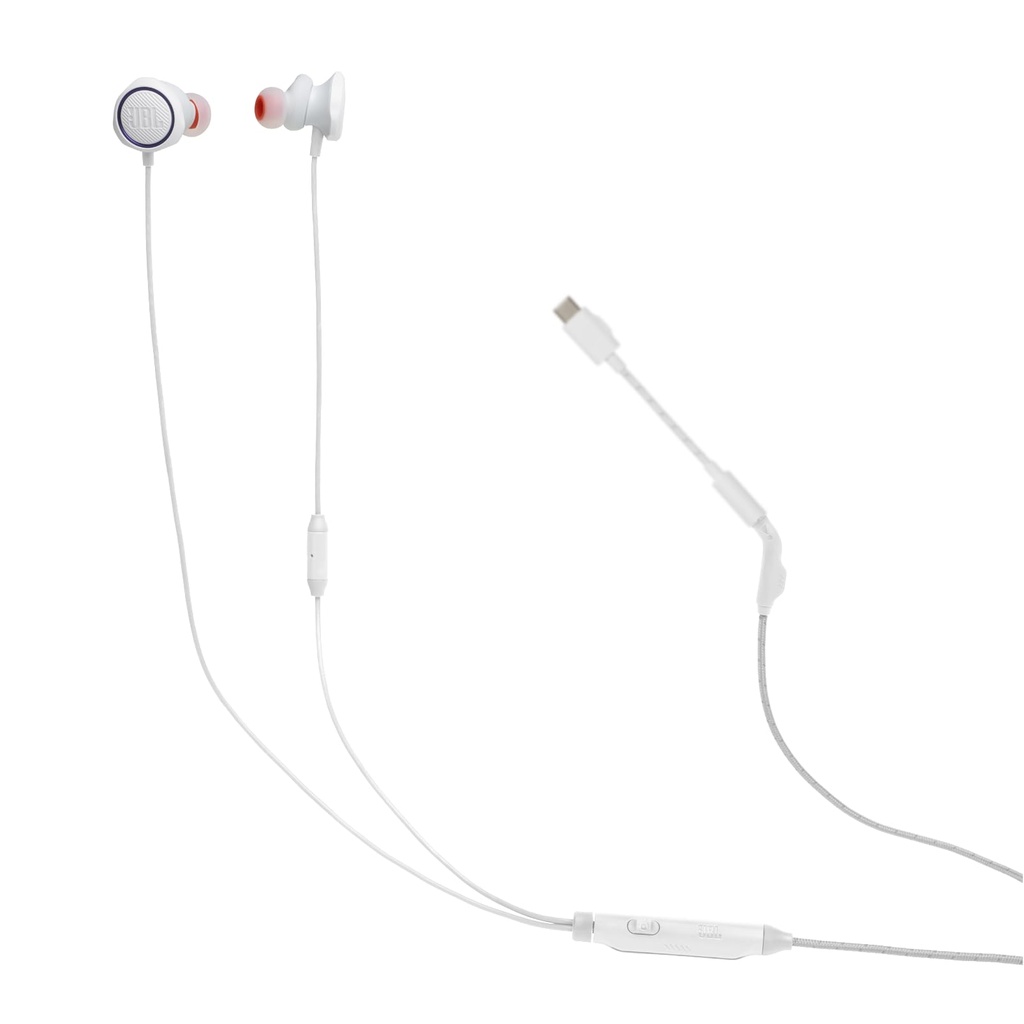 JBL Quantum 50 USB-C Gaming Wired In-Ear Headphones White - JB.JBLQTUM50CWHT