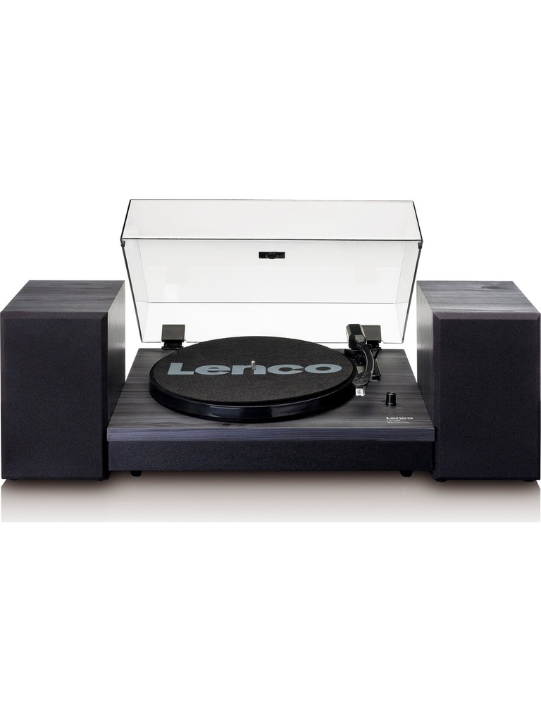 Lenco LS-300BK Wooden External Speaker Bluetooth Turntable