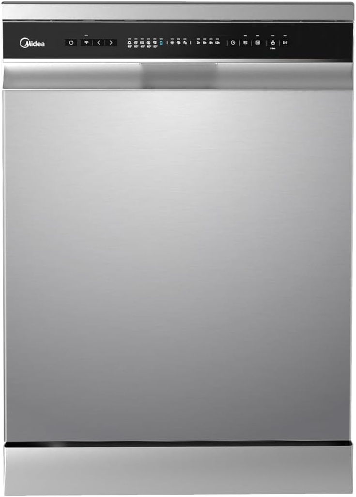 Midea 14 Place Settings 8 Programs Dishwasher Silver WQP14-W7633CS