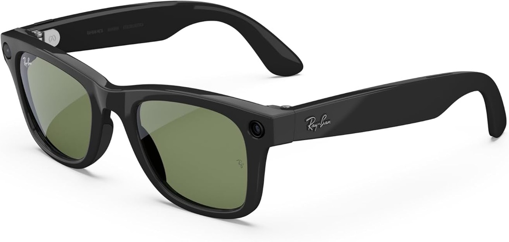 Ray-Ban Meta wayfarer Gen 2 RW4012 S-50 Shiny Siyah G-15 Yeşil Lens