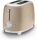 Smeg TSF01CHM 50's Retro Style 2 Slice Toaster – Matte Champaigne