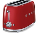 Smeg TSF02RD 50's Style Aesthetic Toaster 4 Slice