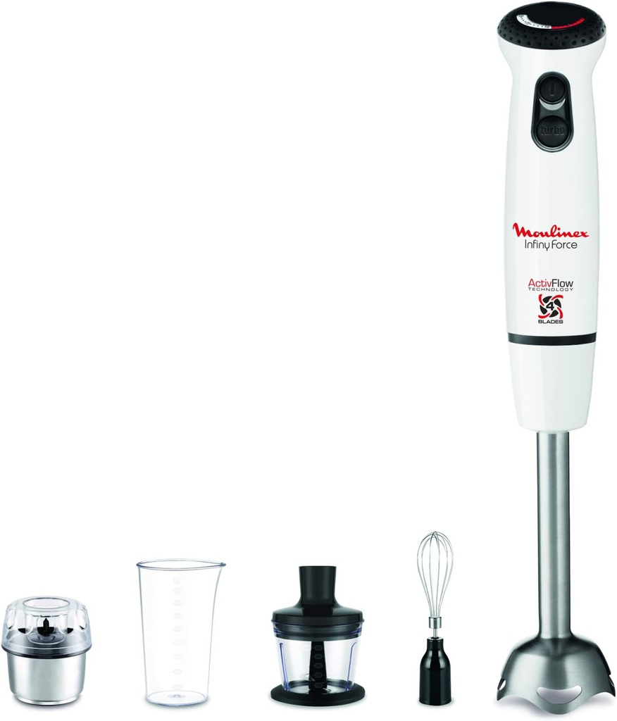 Tefal Blender Moulinex InfinyFORCE V2 6'sı 1 Arada Beyaz (7211004274)