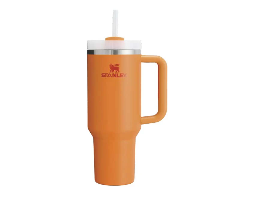 Stanley Quencher H2.O FlowState Tumbler Thermos with Straw 1.18L 40OZ Goldenrod Coral ( 10-13230-065 )