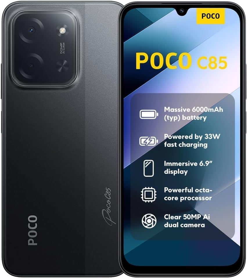 Xiaomi POCO C85 4G Dual SIM 8GB RAM 256GB - Black