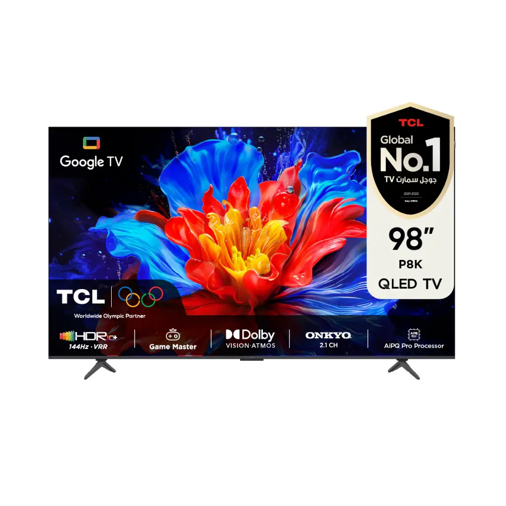 TCL 98" 98P8K QLED 4K 144 Hz Quantum Crystal Google TV (2025)