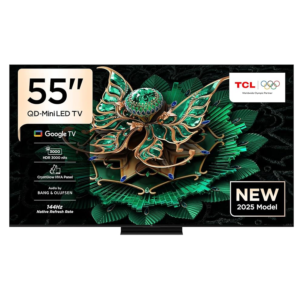 TCL 55" 55C7K Premium QD-Mini LED, Bang&Olufsen Audio, Up To HDR-3000 TV (2025)