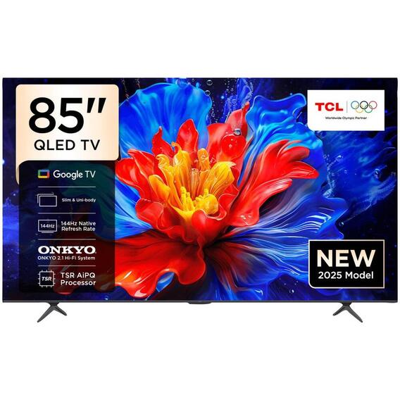 TCL 85" 85P8K QLED 4K 144 Hz Quantum Crystal Google TV (2025)