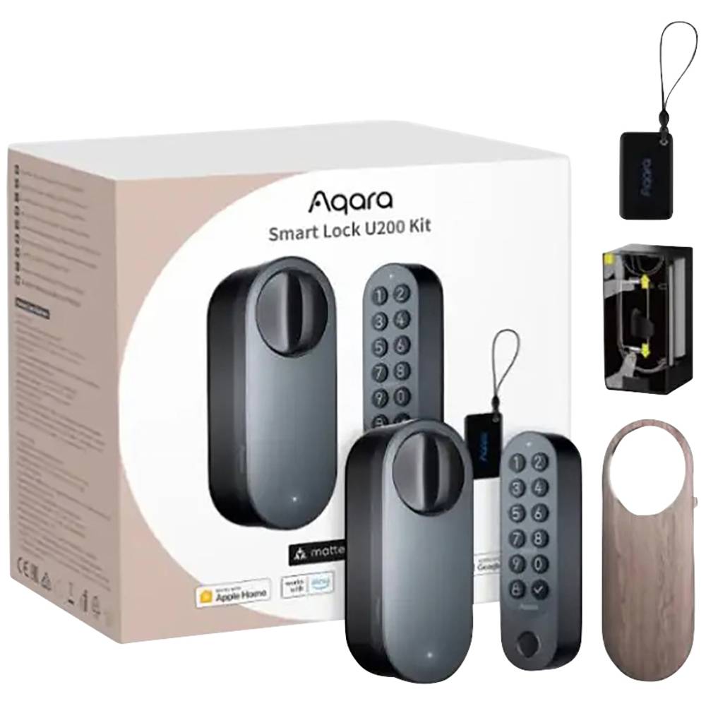 Aqara Akıllı Kapı Kilidi U200-Siyah EL-D02D-B
