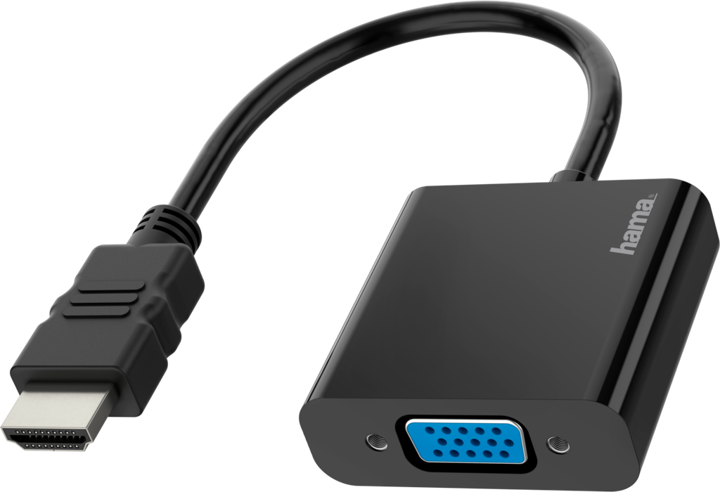 Hama Video Adapter, HDMI™ Plug - VGA Socket, Audio Socket, Full-HD 1080p - 00200343