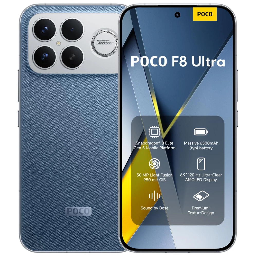POCO F8 Ultra Çift Sim 5G 16GB/512GB Denim Mavi