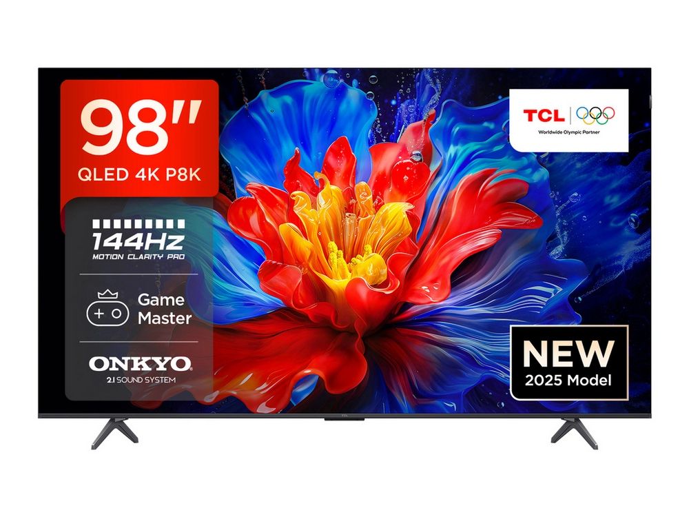 TCL 98" 98P8K QLED 4K 144 Hz Quantum Crystal Google TV (2025)