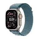 Apple Watch Ultra 3 49mm Natural Titanium Case with Light Blue Alpine Loop - MEWK4 - MEWP4