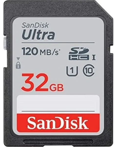 SanDisk Ultra 32GB SDHC SD Hafıza Kartı 120MB/s