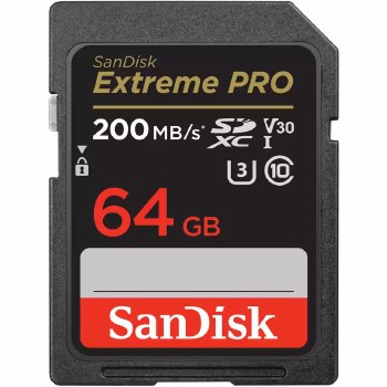 SANDISK 64GB Extreme PRO SDXC UHS-I Memory Card - C10 - SDSDXXU-064G-GN4IN 200MB/s