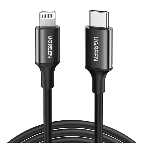 UGREEN USB-C - Lightning Kablo 1M Siyah