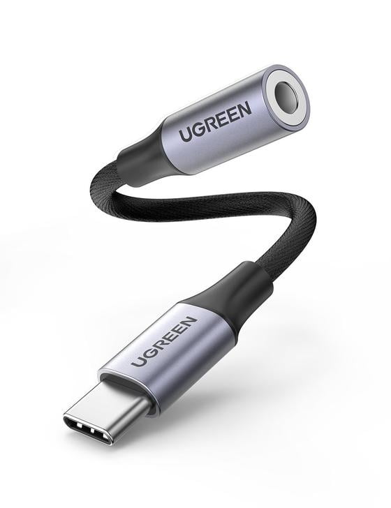 UGREEN USB Type-C - 3.5mm Ses Adaptörü 10cm Gri