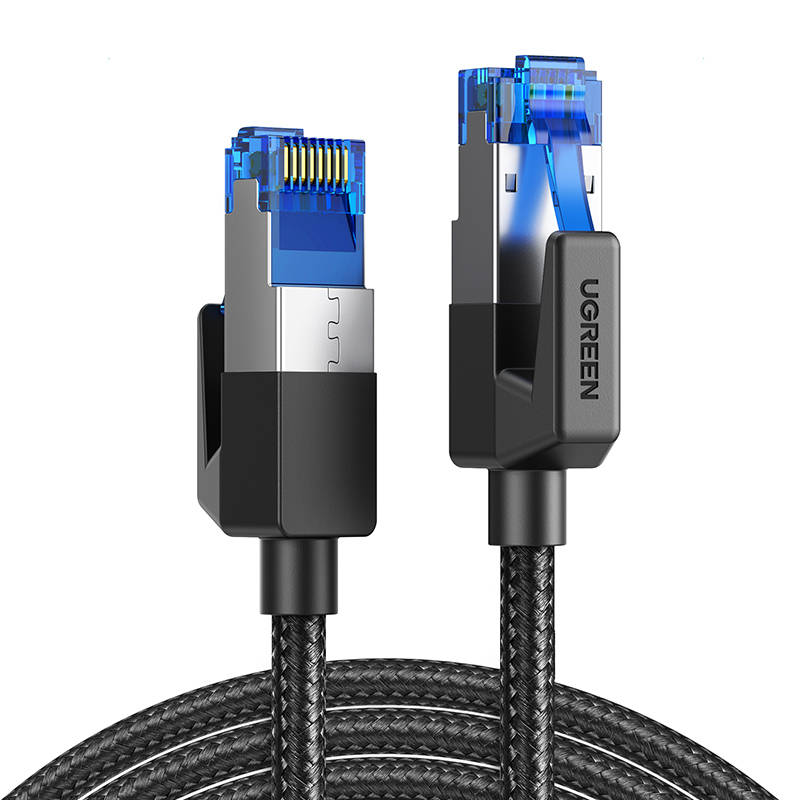UGREEN NW153 80431B Cat 8 F/FTP Braid Ethernet RJ45 Cable 2m Black