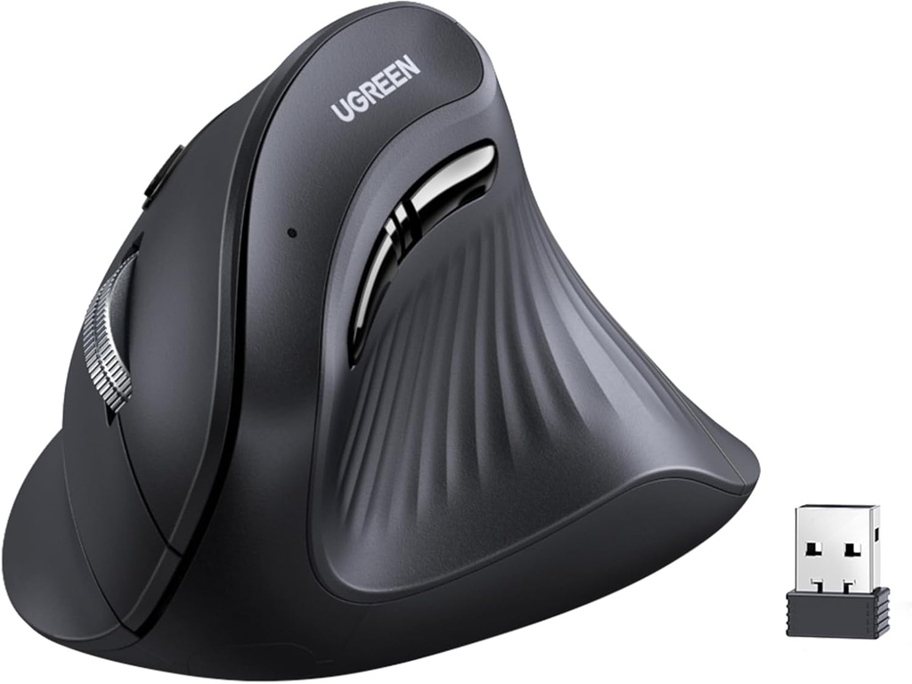 Ugreen Dikey Ergonomik Kablosuz Mouse (BT 5.0+2.4G) 6 Düğme Beyaz 45759 MU008