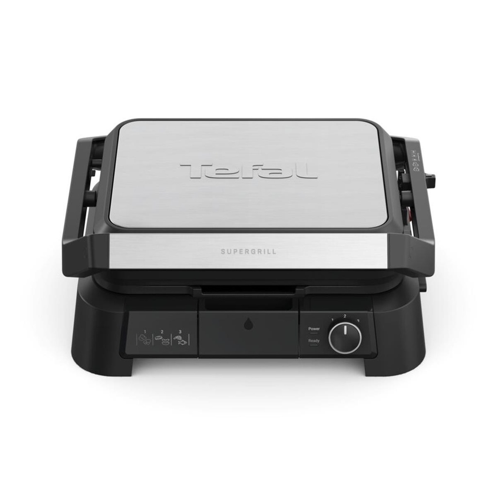 Tefal SuperGrill 3'ü 1 Arada Barbekü Izgara ve Ekmek Kızartma Makinesi, 6 Dilim Kapasiteli - Paslanmaz Çelik - 1510002831