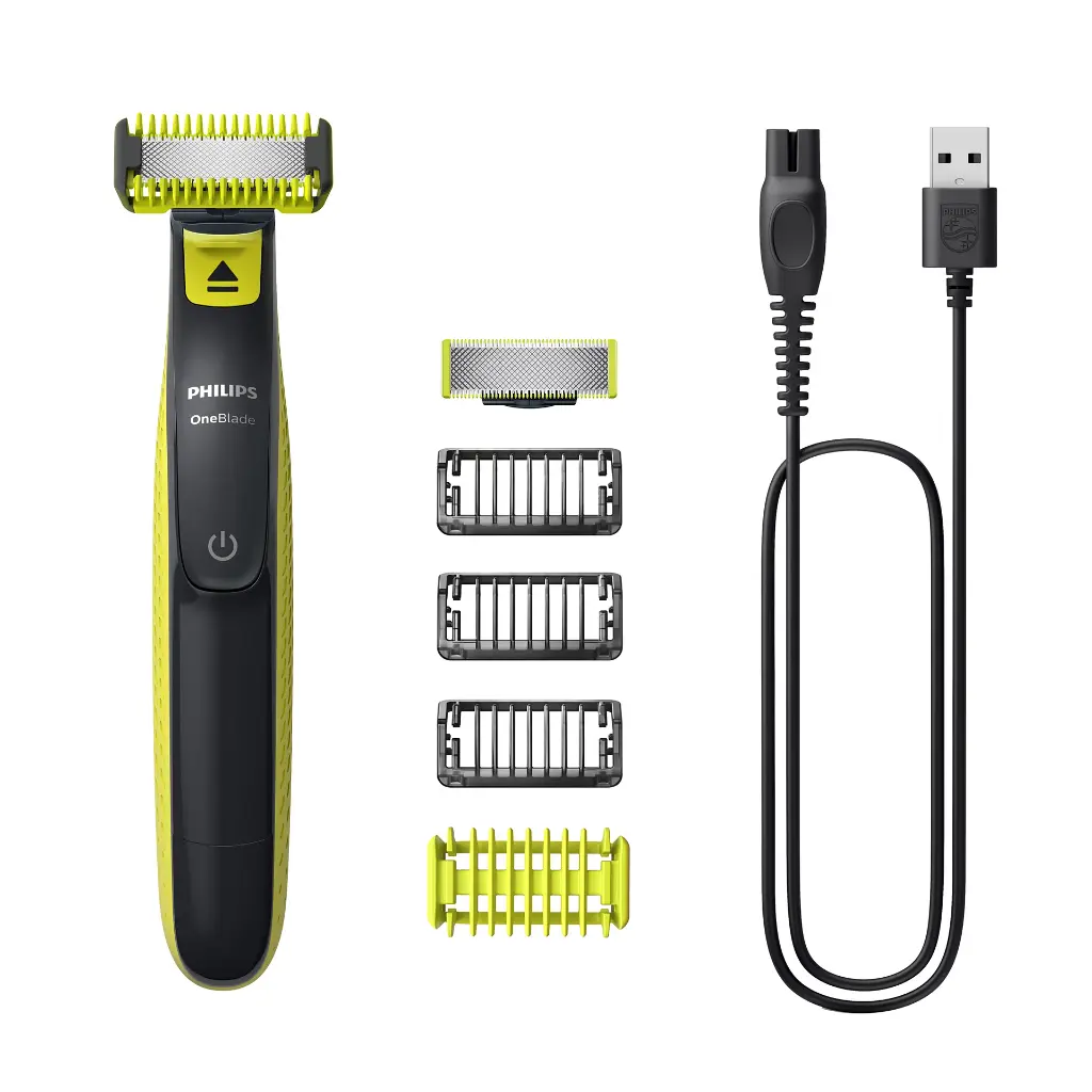 Philips Norelco OneBlade QP2824/10 Erkek Tıraş Makinesi – Elekli Tıraş Makinesi / Düzeltici – Gri-Yeşil
