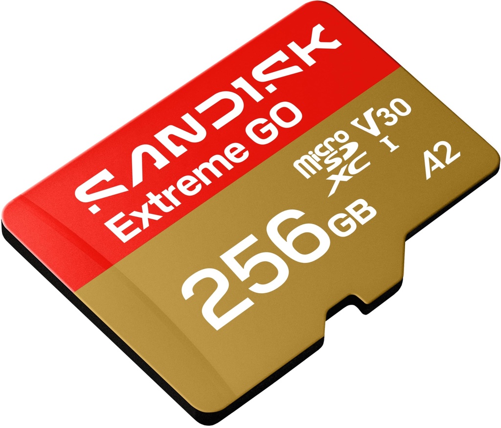SANDISK 256GB Extreme GO microSDXC UHS-I Kart - 5K ve 4K UHD Video - 240MB/s Okuma, 160MB/s Yazma