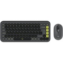 Logitech Pop Icon Combo Wireless Keyboard and Mouse Graphite and Green 
