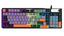 QUANTUM Lumitech Membrane Gaming Keyboard (IP98) – 98 Keys, RGB, with Button + Logo Display